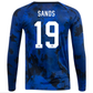 Nike United States James Sands Long Sleeve Away Jersey 22/23 (Bright Blue/White)