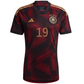 adidas Germany Leroy Sane Away Jersey 22/23 (Black/Burgundy)