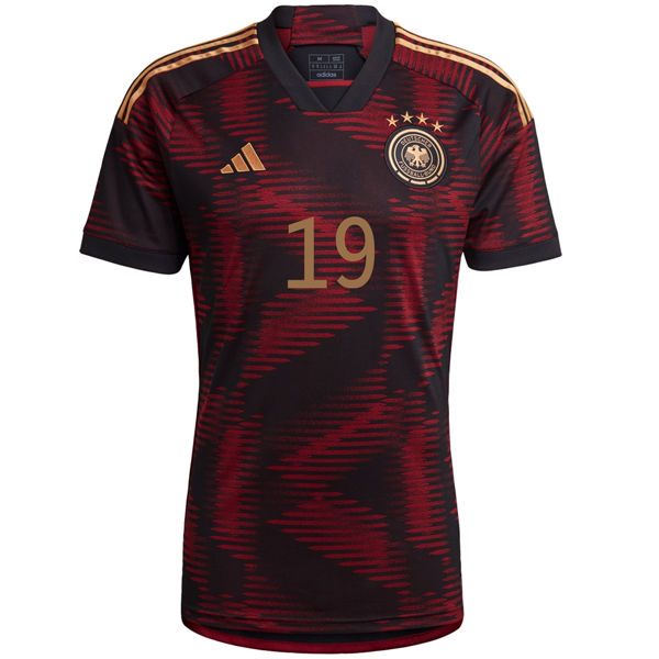 adidas Germany Leroy Sane Away Jersey 22/23 (Black/Burgundy)