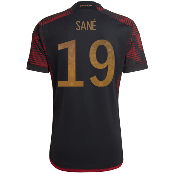 adidas Germany Leroy Sane Away Jersey 22/23 (Black/Burgundy)