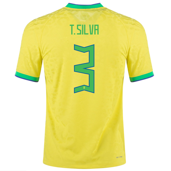 Nike Brazil Authentic Thiago Silva Match Home Jersey 22/23 (Dynamic Yellow/Paramount Blue)