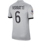 Nike Paris Saint-Germain Marco Verratti Away Jersey w/ Ligue 1 Champion Patch 22/23 (Light Smoke/Black)