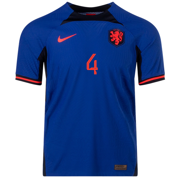 Nike Netherlands Virgil Van Dijk Match Authentic Away Jersey 22/23 (Deep Royal/Habanero Red)