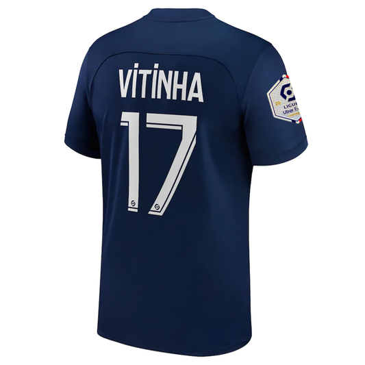 Nike Paris Saint-Germain Vitinha Home Jersey w/ Ligue 1 Champion Patch 22/23 (Midnight Navy/White)