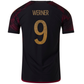 adidas Germany Authentic Timo Werner Away Jersey 22/23 (Black/Burgundy)