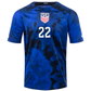 Nike United States Deandre Yedlin Away Jersey 22/23 (Bright Blue/White)